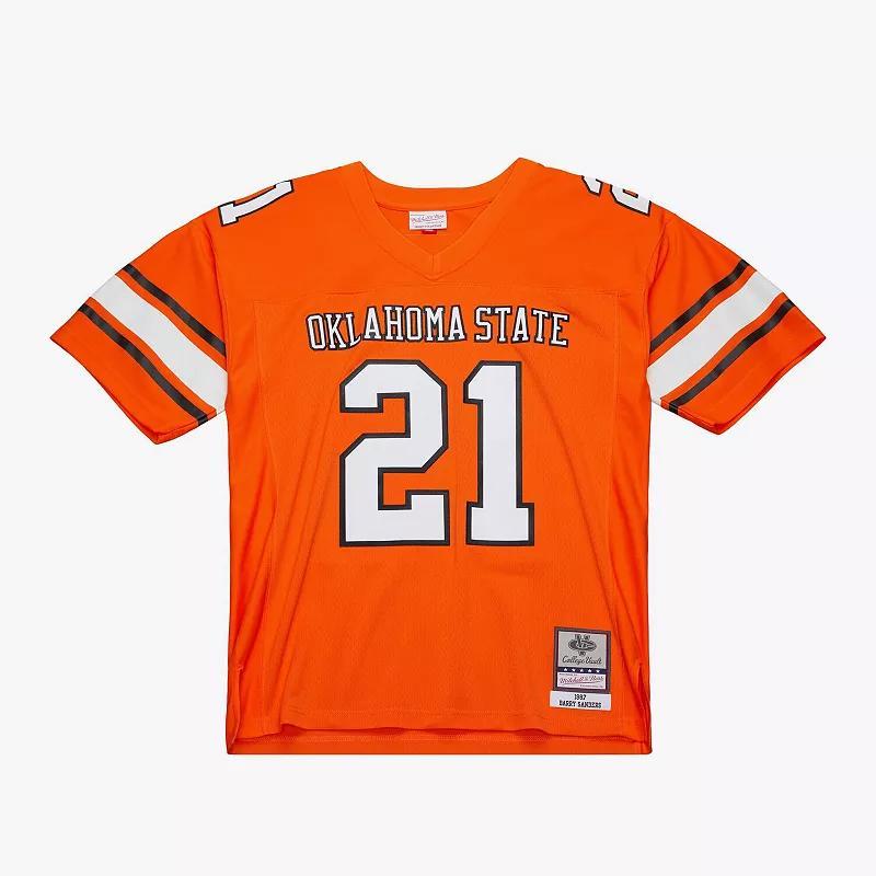 Mens Mitchell & Ness Barry Sanders Oklahoma State Cowboys 1987 Replica Jersey Product Image