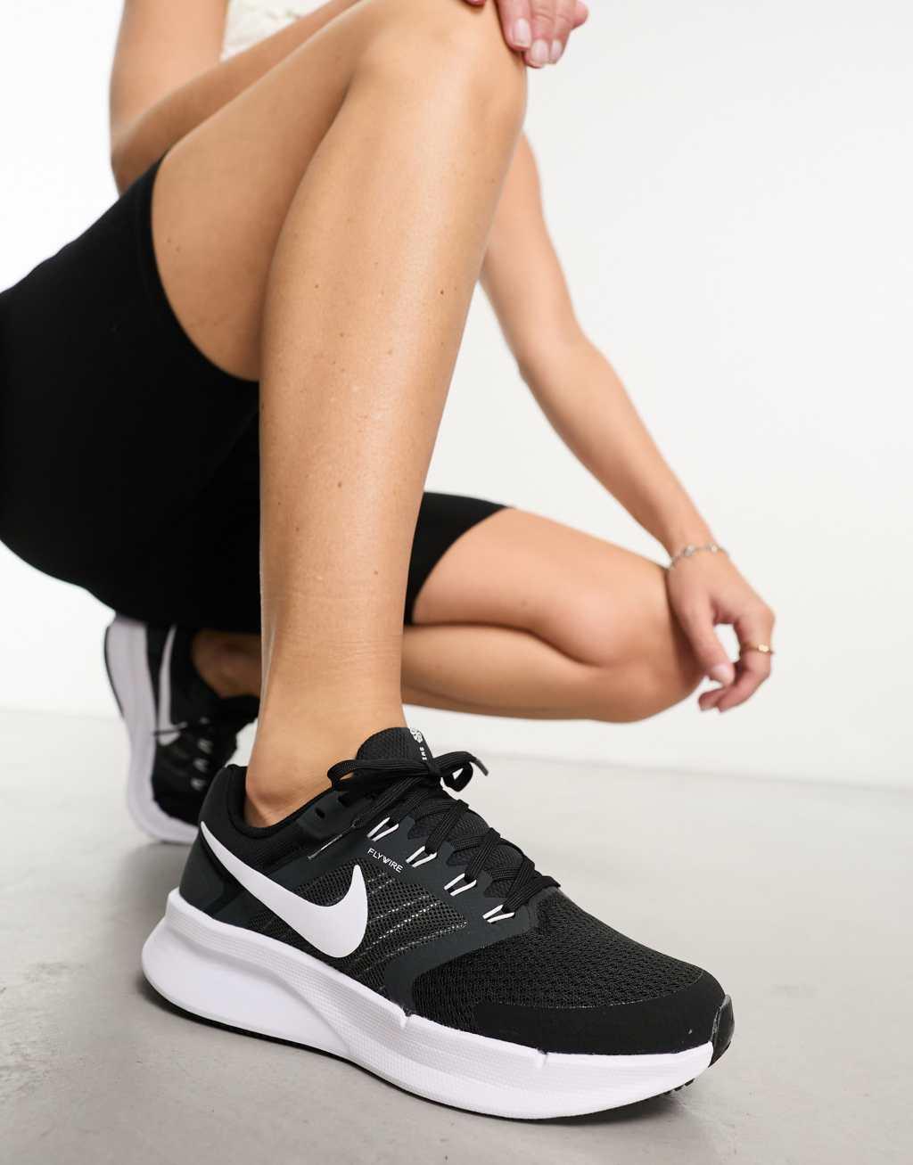 Nike Run Swift 3 sneakers in black and white  Product Image