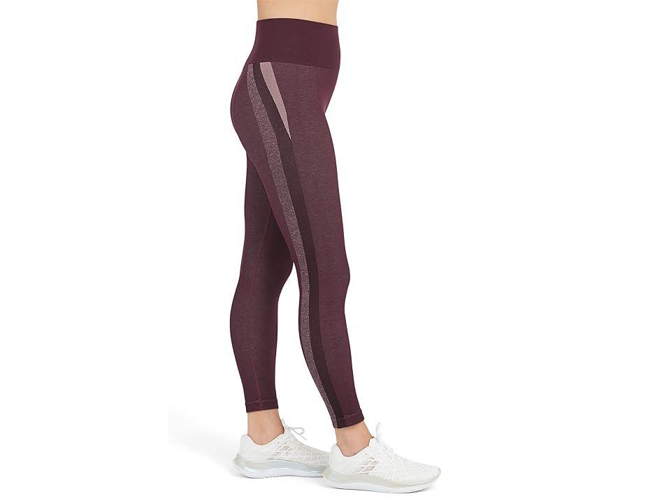 Spanx Spanx Active Seamless Track Stripe Leggings (Jammy Plum) Women's Casual Pants Product Image