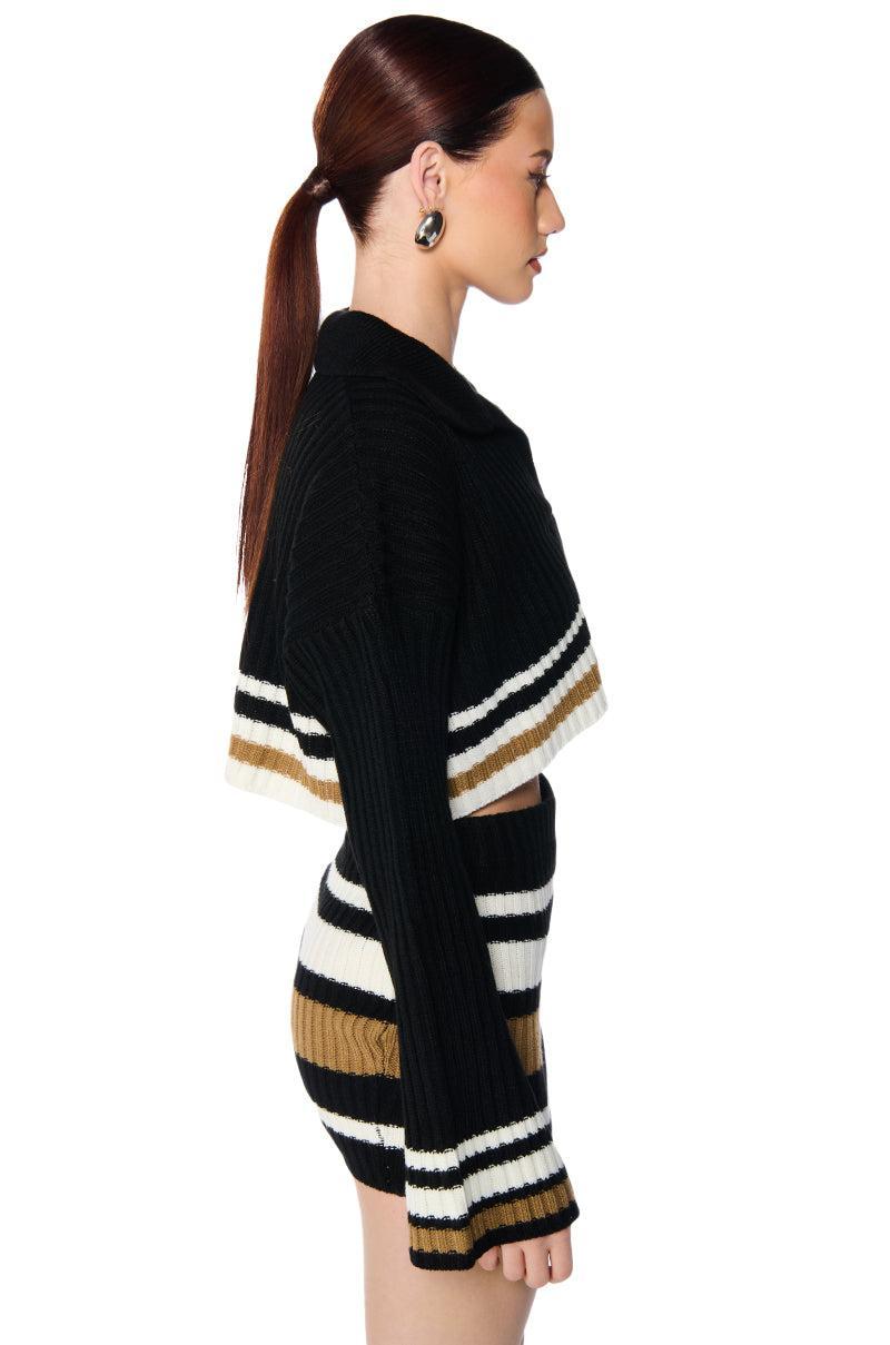 LUELLA STRIPED DETAIL SWEATER Product Image