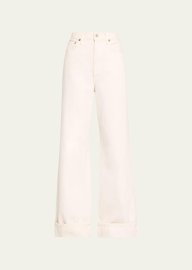 AGOLDE Dame Cuffed High Waist Wide Leg Organic Cotton Jeans Product Image