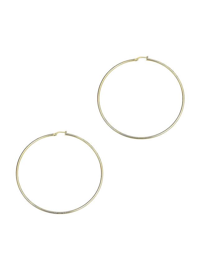 Womens 14K Yellow Solid Gold Everything Oversized Hoops Product Image