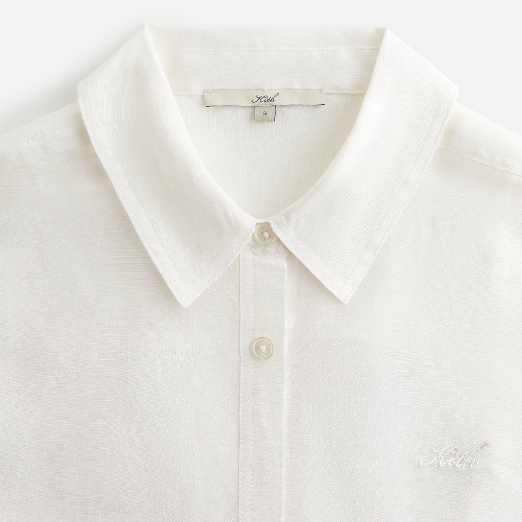 Kith Women Isla Linen Shirt - White Female Product Image