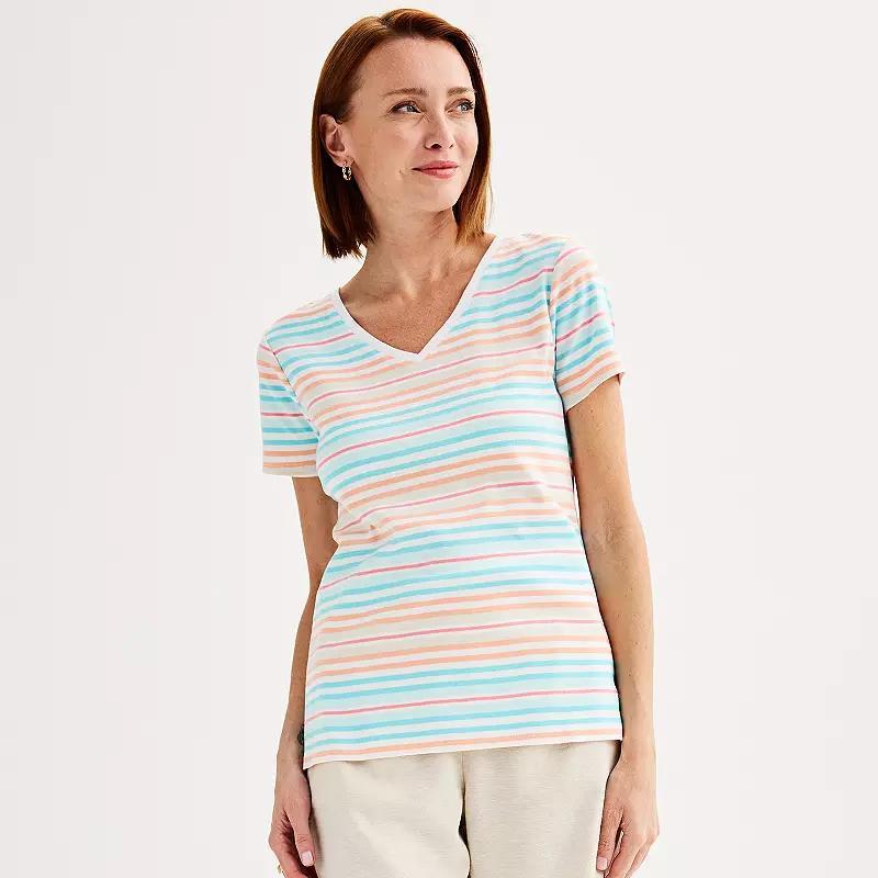 Womens Croft & Barrow Essential V-Neck Tee Product Image