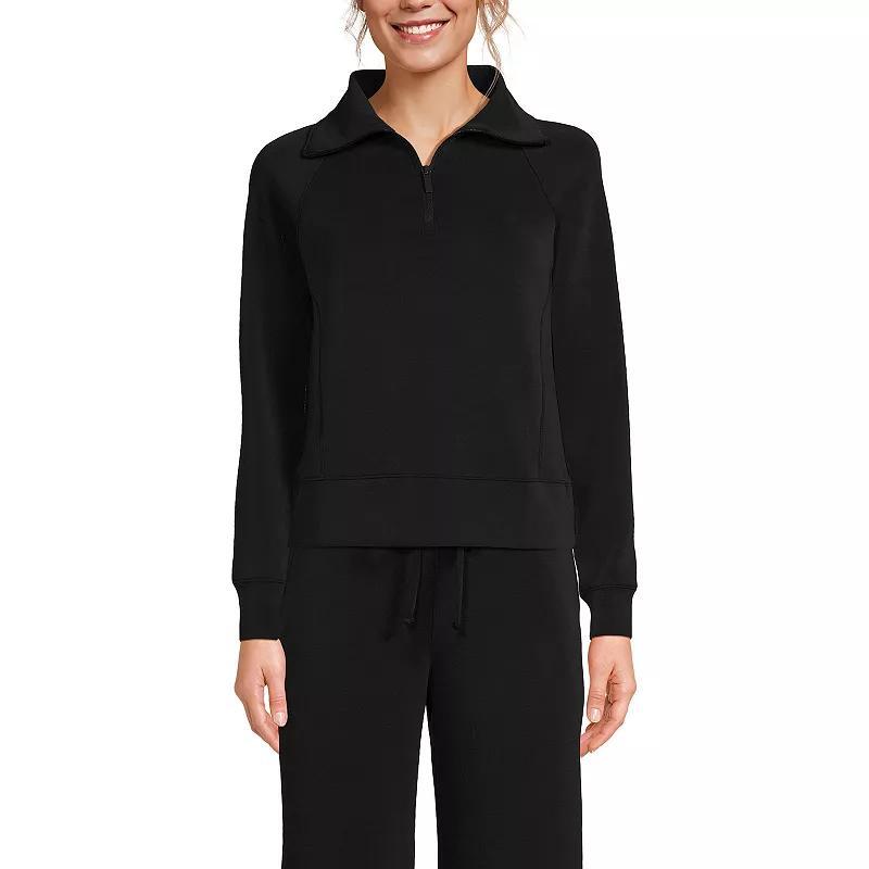 Womens Lands End Long Sleeve Softest Touch Half-Zip Top Product Image