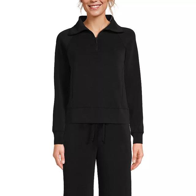 Womens Lands End Long Sleeve Softest Touch Half-Zip Top Product Image