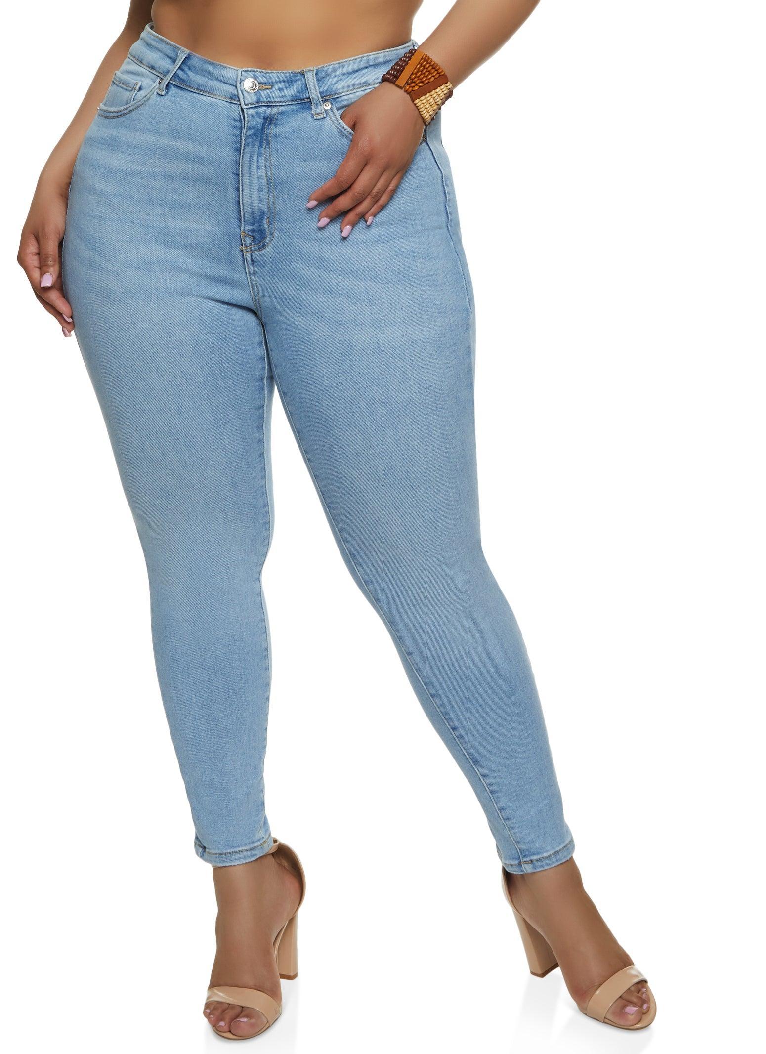 Womens Plus Size WAX Skinny Jeans Product Image