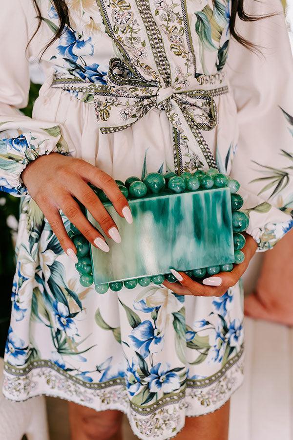 Cava Acrylic Clutch in Jade Product Image