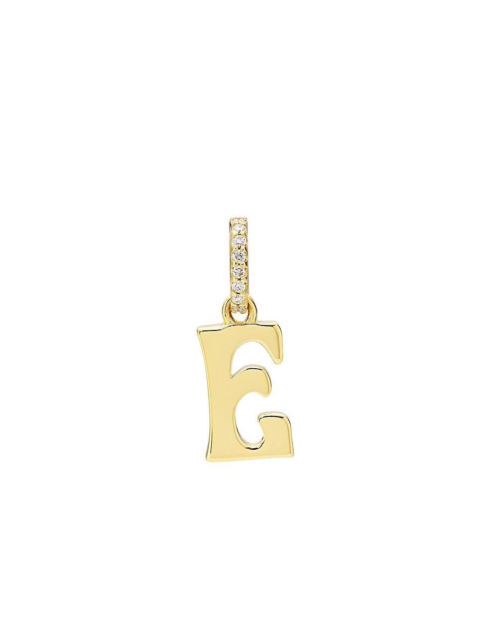 Womens Alphabet 14K Yellow Gold & 0.045 TCW Diamond Letter Charm Product Image