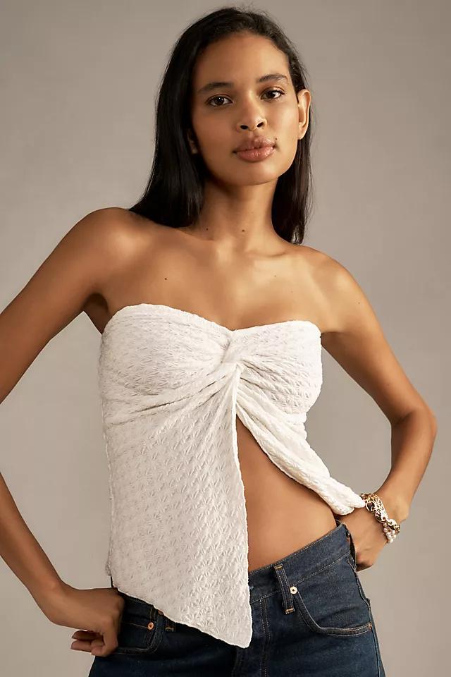 By Anthropologie Strapless Twist-Front Top Product Image