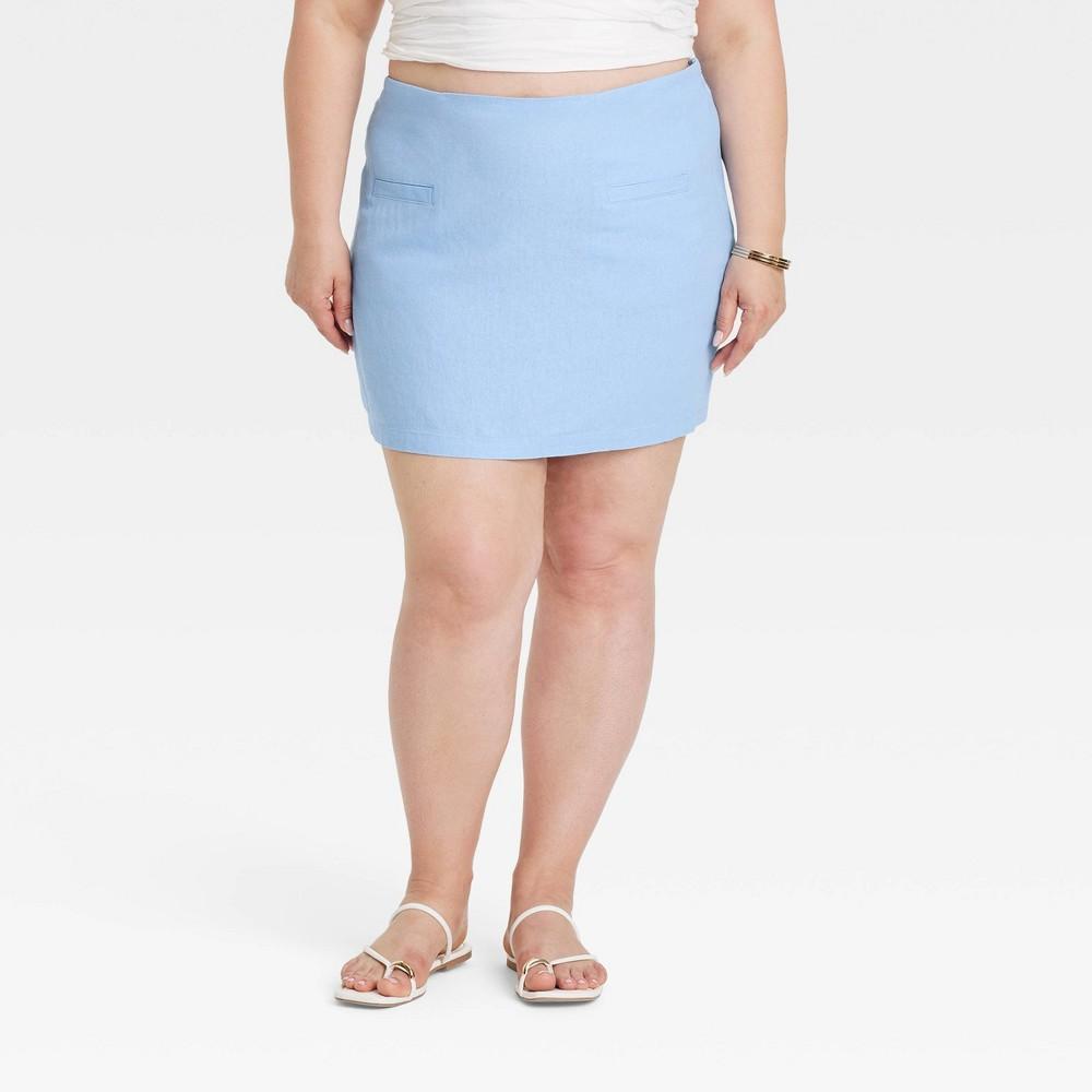 Womens Tailored Fashion Mini Skirt - A New Day Blue 22 Product Image