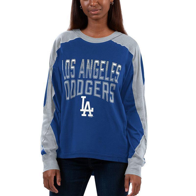 Womens G-III 4Her by Carl Banks Royal/White Los Angeles Dodgers Smash Raglan Long Sleeve T-Shirt Blue Product Image