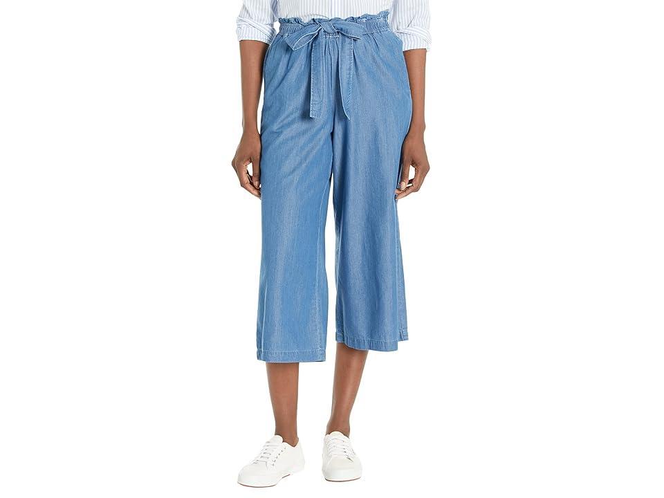 MICHAEL Michael Kors Wide Leg Tie Front Pants (Light Cadet Wash) Women's Clothing Product Image