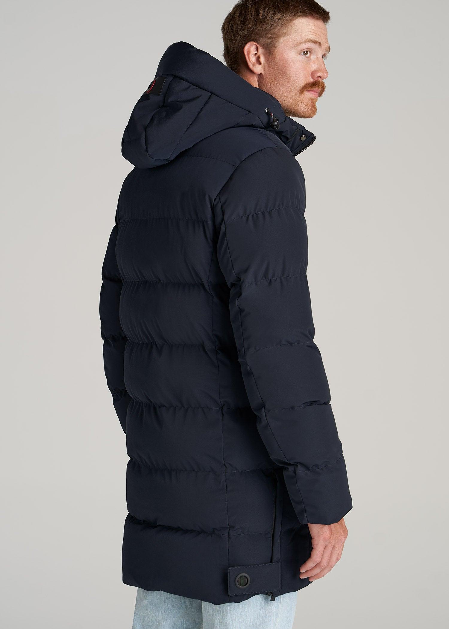 American Tall X Point Zero Long Quilted Men’s Tall Parka in Navy Product Image