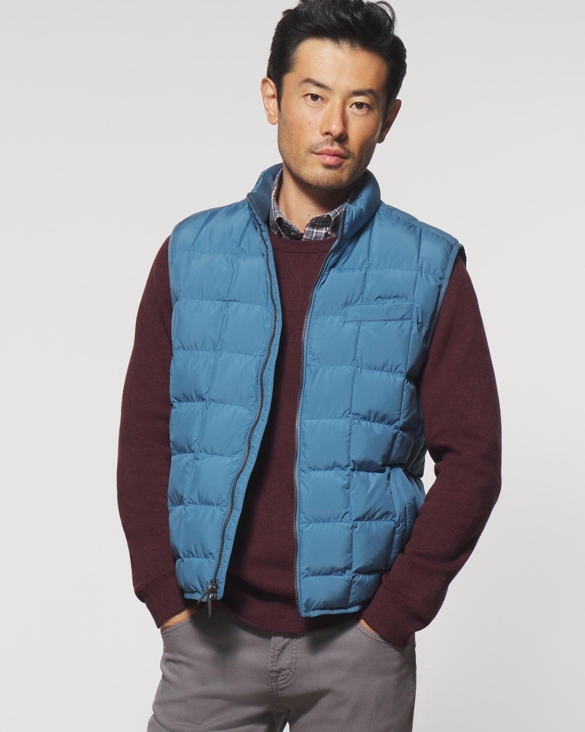 Enfield Zip Front Quilted Puffer Vest Male Product Image