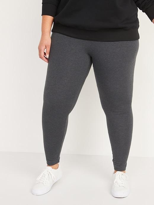 High-Waisted Jersey Ankle Leggings Product Image