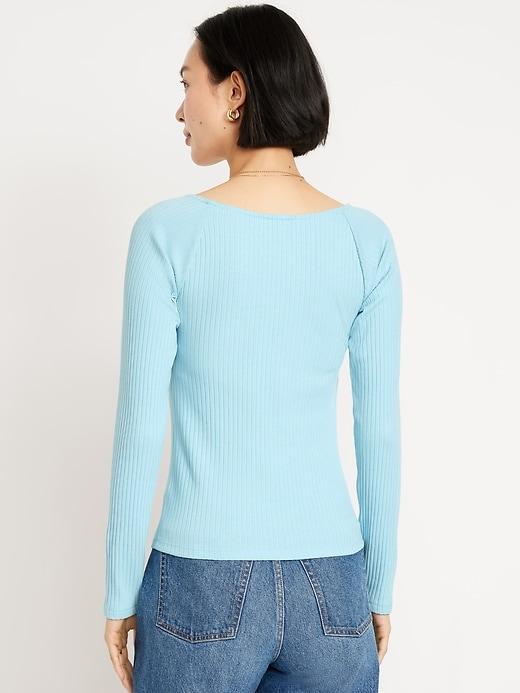 Cinched Rib-Knit Top Product Image