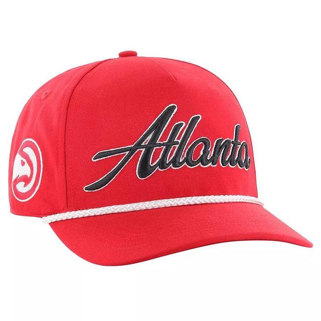 Mens 47 Brand Red Atlanta Hawks Overhand Logo Hitch Adjustable Hat Product Image