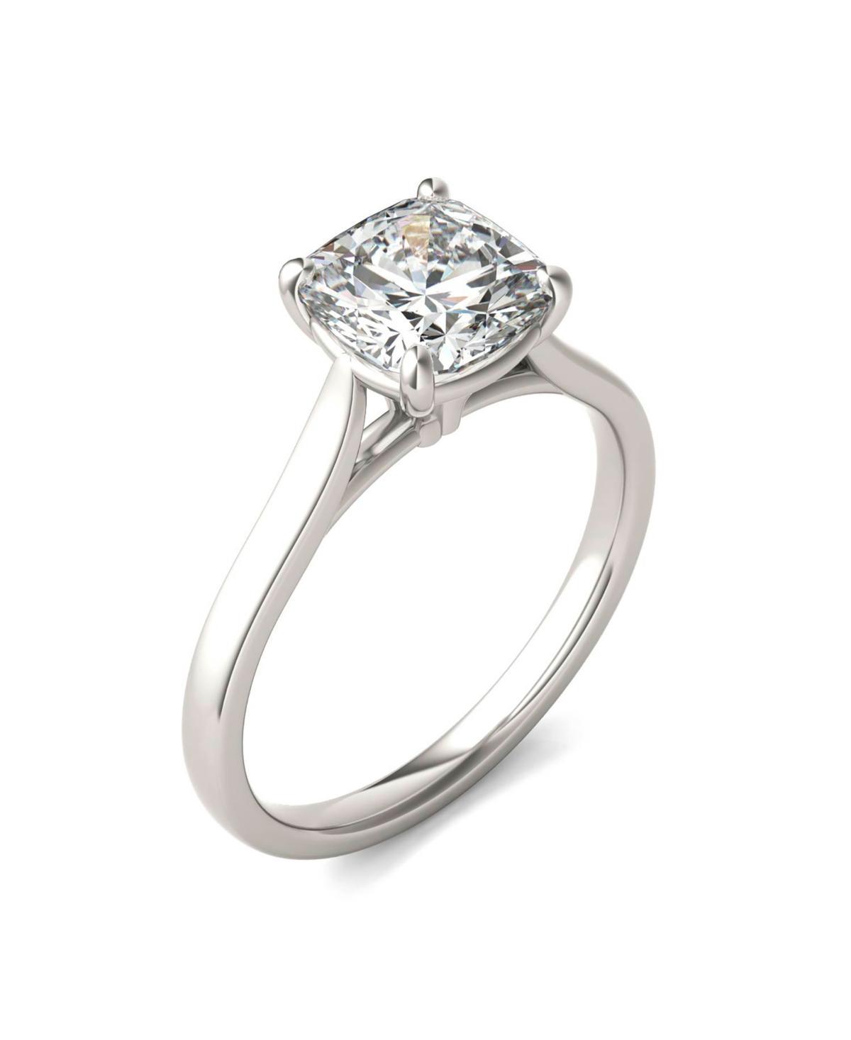 Charles & Colvard 2 Ct. T.w. Lab Created Moissanite Cushion Solitaire Ring, White, 9 Product Image