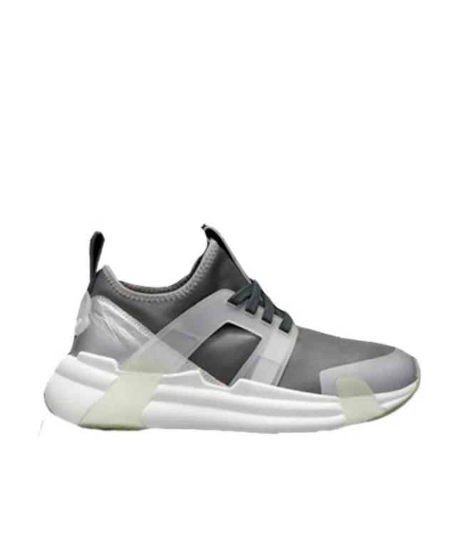 MONCLER Lace Up Sneakers In Gray Product Image