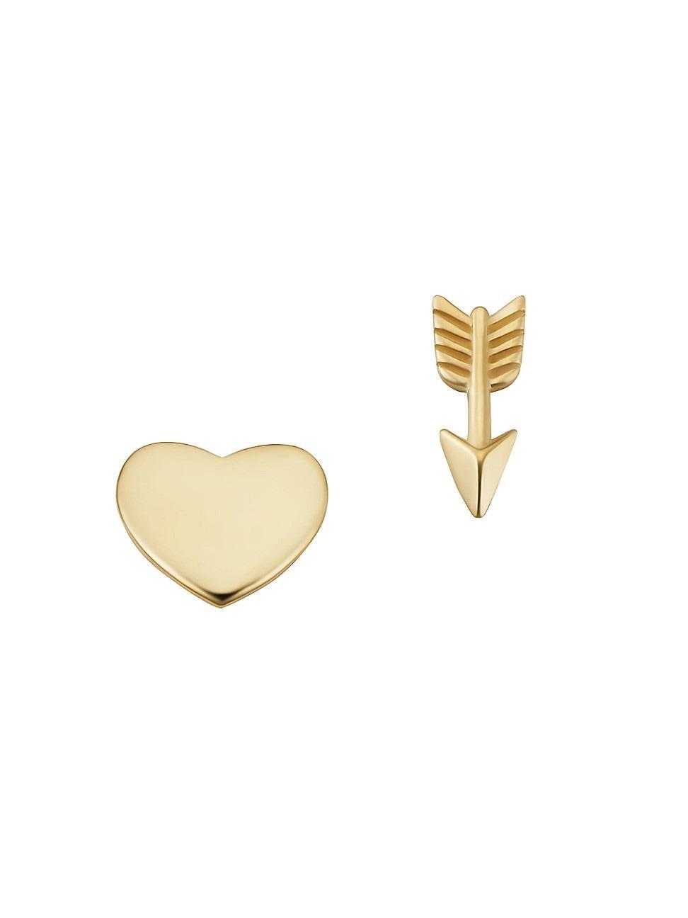 Womens 14K Yellow Gold Cupid Studs Product Image