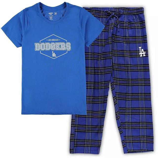 Womens Concepts Sport Royal/Gray Los Angeles Dodgers Plus Size Badge Sleep Set Product Image