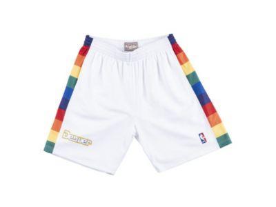 Men's White Denver Nuggets Hardwood Classics Primary Logo Swingman Shorts Product Image