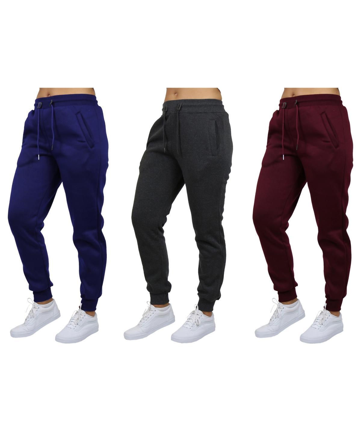 Galaxy By Harvic Womens Loose-Fit Fleece Jogger Sweatpants-3 Pack Product Image