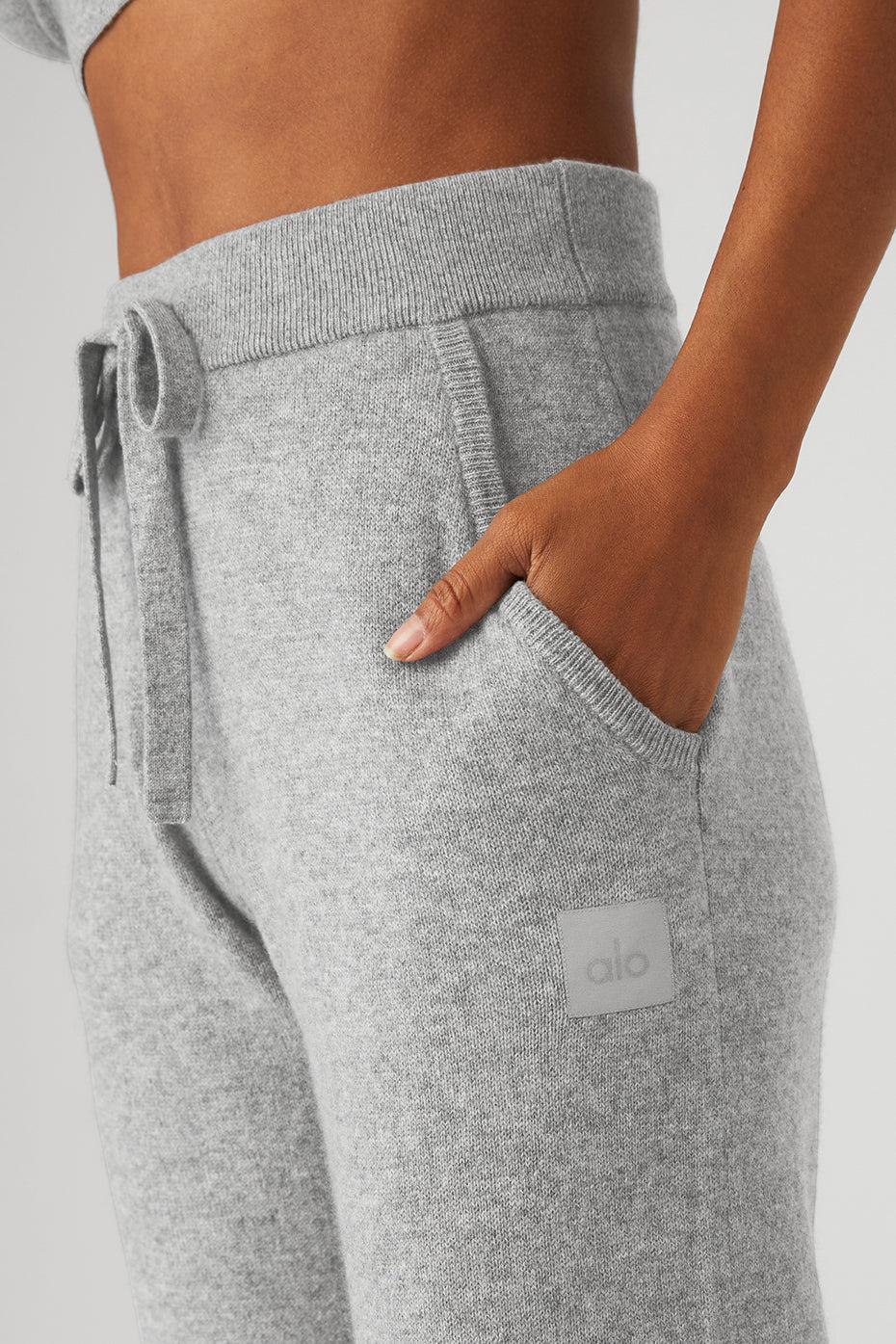 High-Waist Cashmere Jet Set Pant - Dove Grey Heather Female Product Image