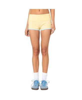 Edikted Womens Lucky Contrast Fold Over Shorts Product Image