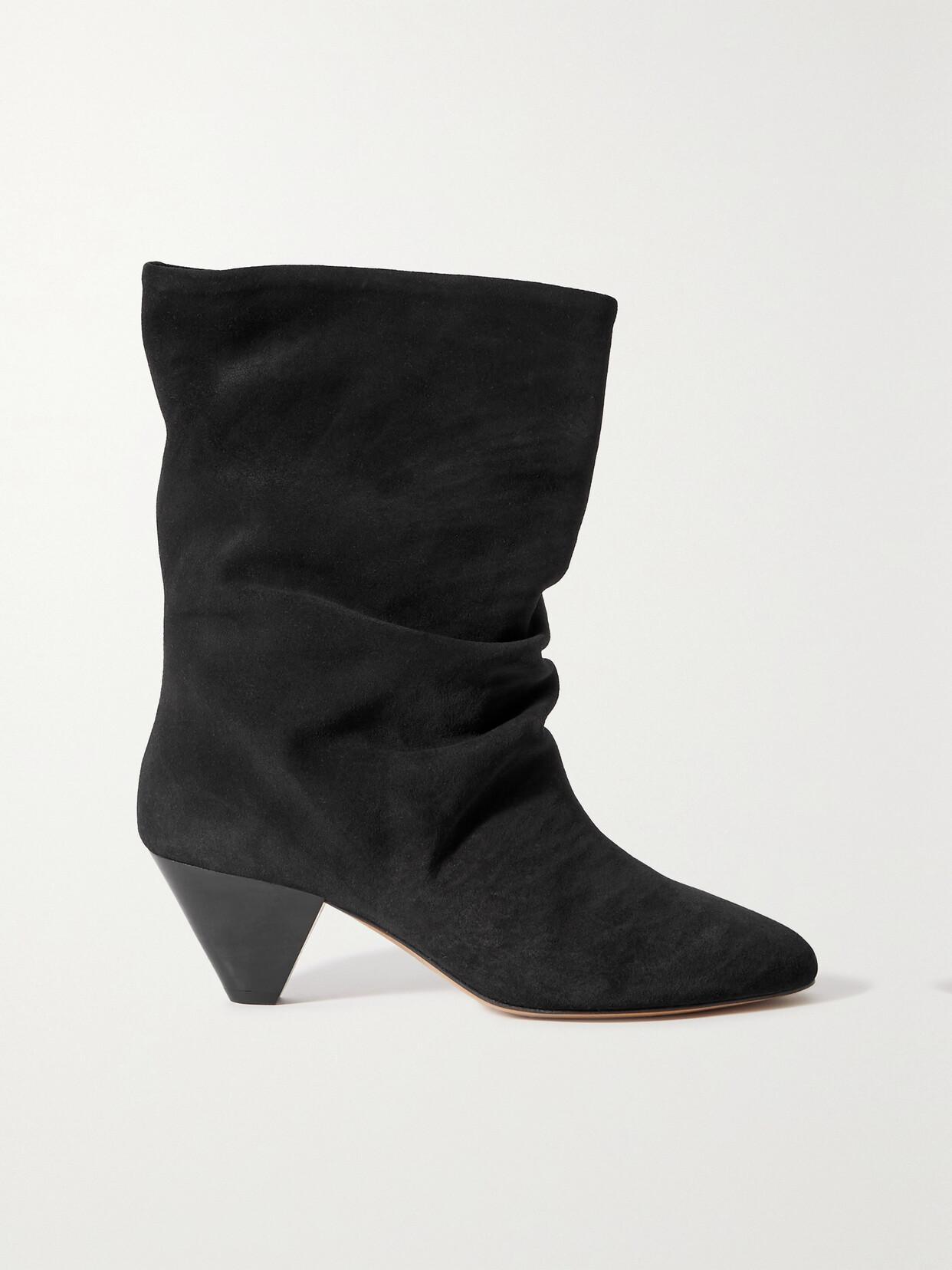 50mm Suede Ankle Boots In Black Product Image