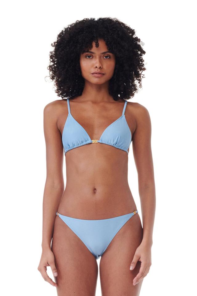 Blue String Bikini Top Product Image