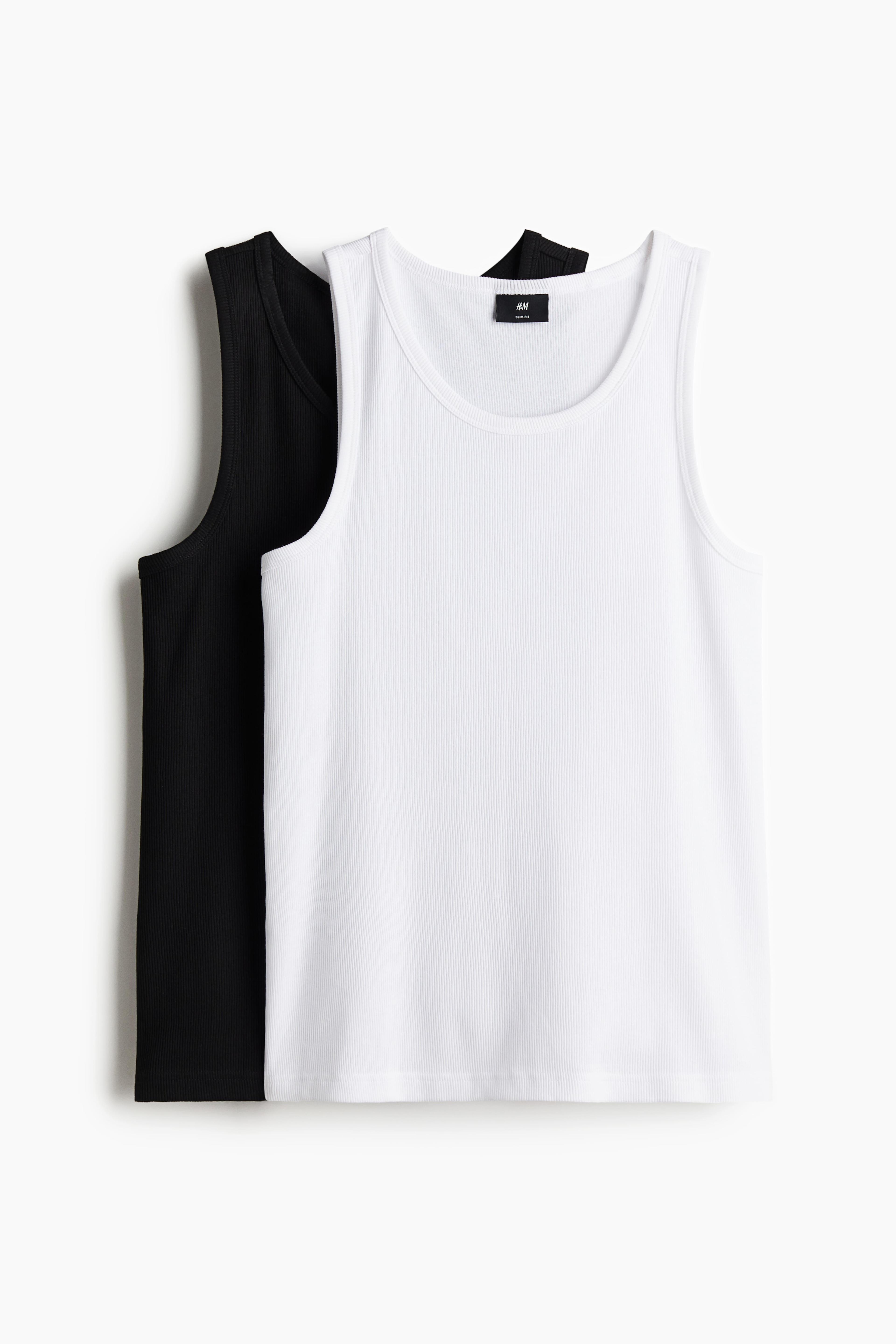 2-pack Slim Fit Ribbed Tank Tops Product Image