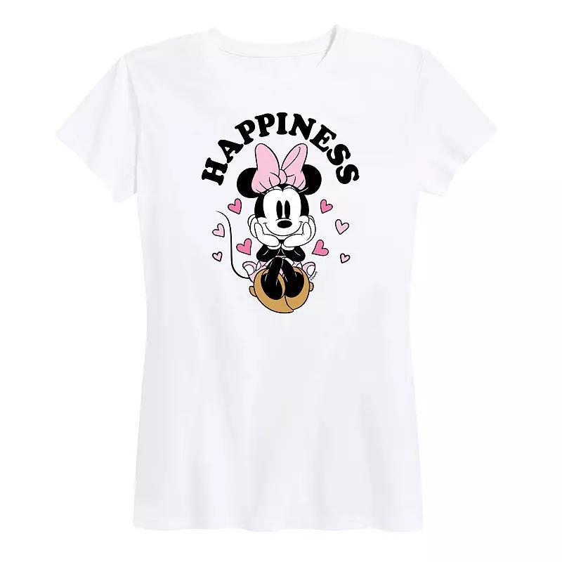 Disneys Minnie Mouse Womens Happiness Graphic Tee Product Image