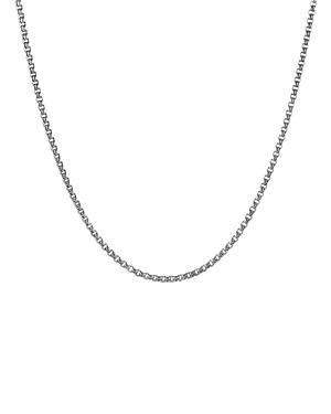 Mens Sterling Silver & Titanium Box Chain Necklace Product Image