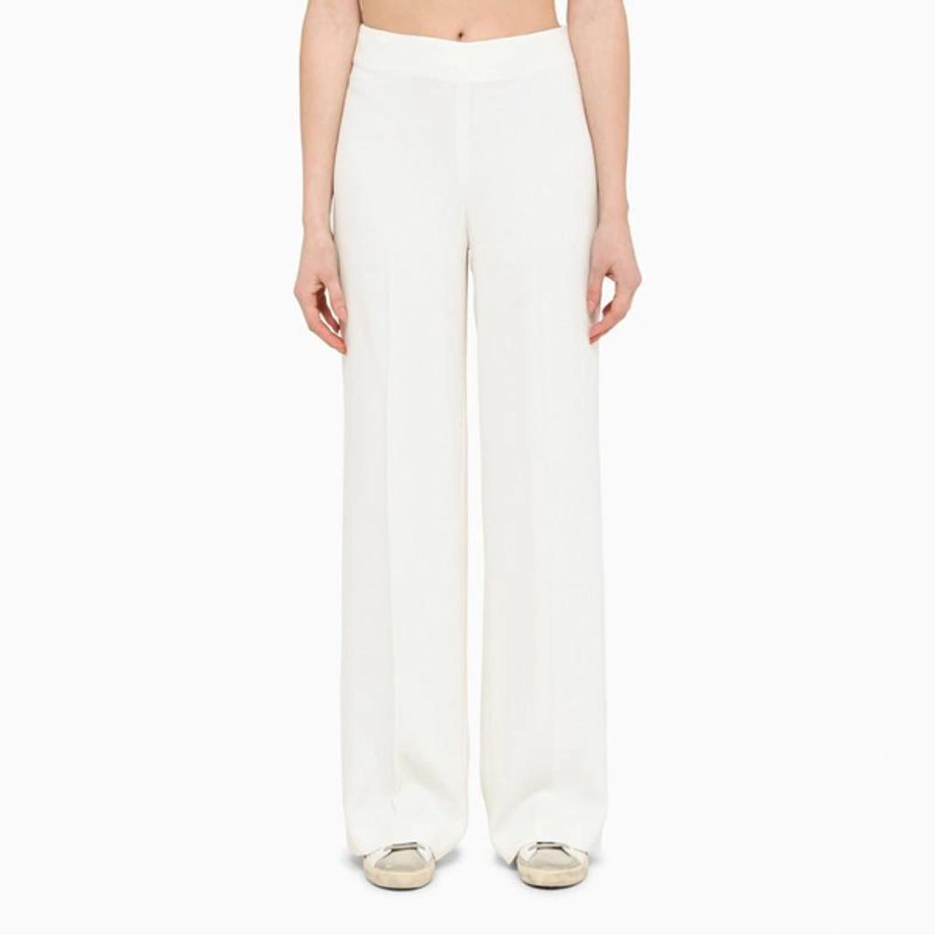 STELLA MCCARTNEY Stella Mc Cartney Wide Cream Trousers In White Product Image