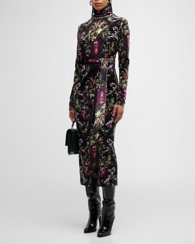 Piper Belted Turtleneck Midi Dress Product Image