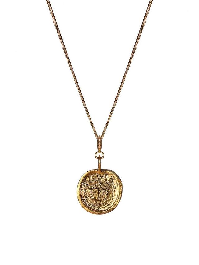 Womens Zodiac 22K Gold-Plated Pendant Necklace Product Image