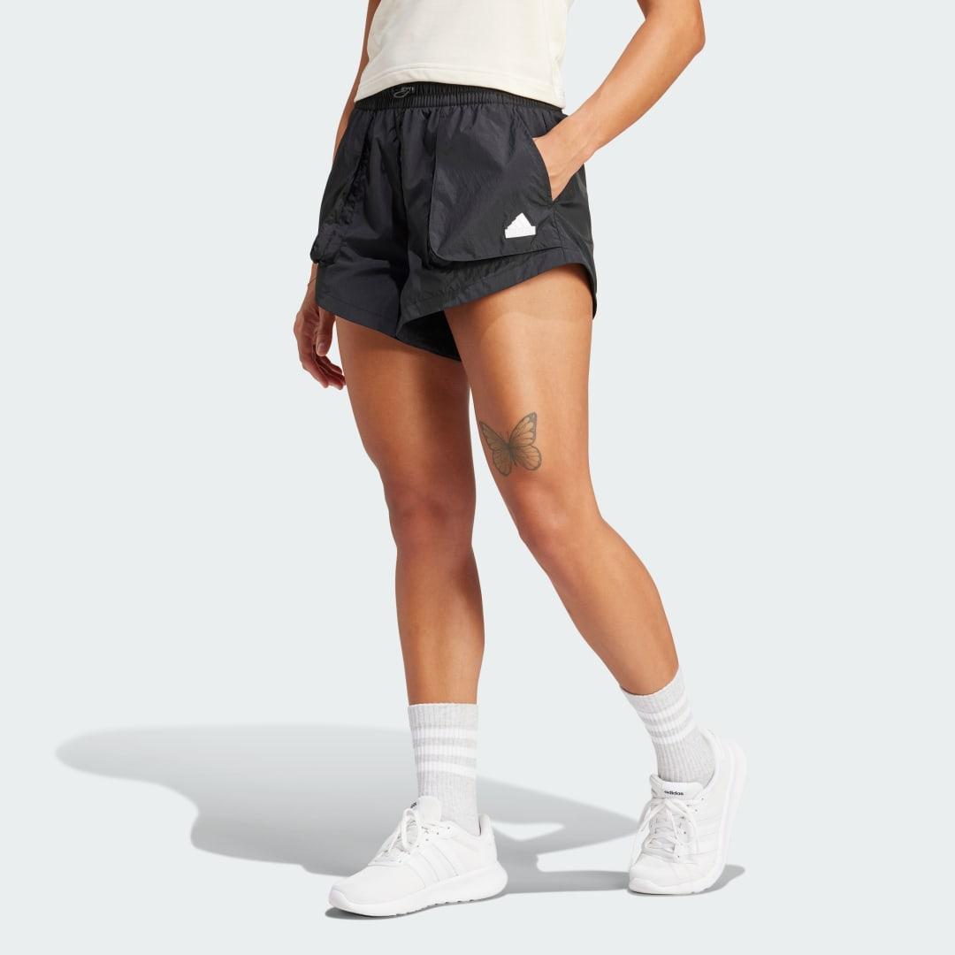 adidas City Escape Summer Cargo Shorts Black S Womens Product Image