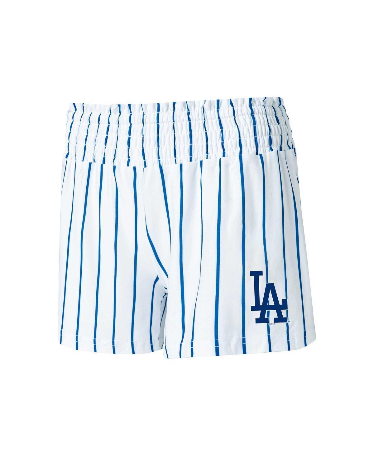 Womens Concepts Sport White Los Angeles Dodgers Reel Pinstripe Sleep Shorts Product Image