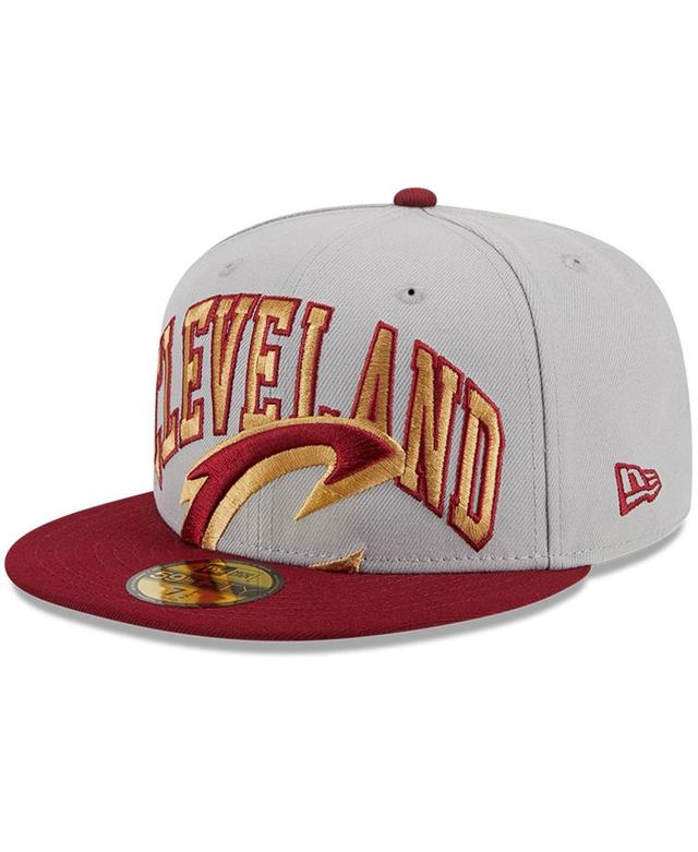 Mens New Era Gray Cleveland Cavaliers Tip-Off Two-Tone 59FIFTY Fitted Hat - Gray Product Image