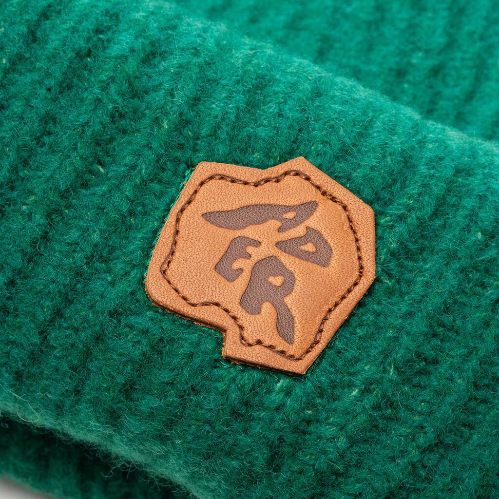 Ribbed Knit Beanie - Green Male Product Image