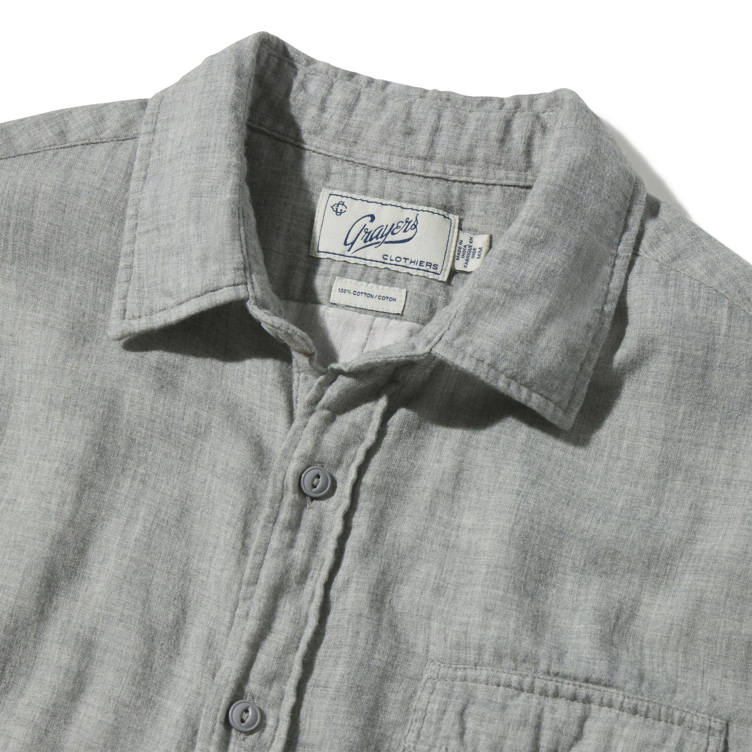 Hartford Double Cloth Shirt - Charcoal Heather Product Image