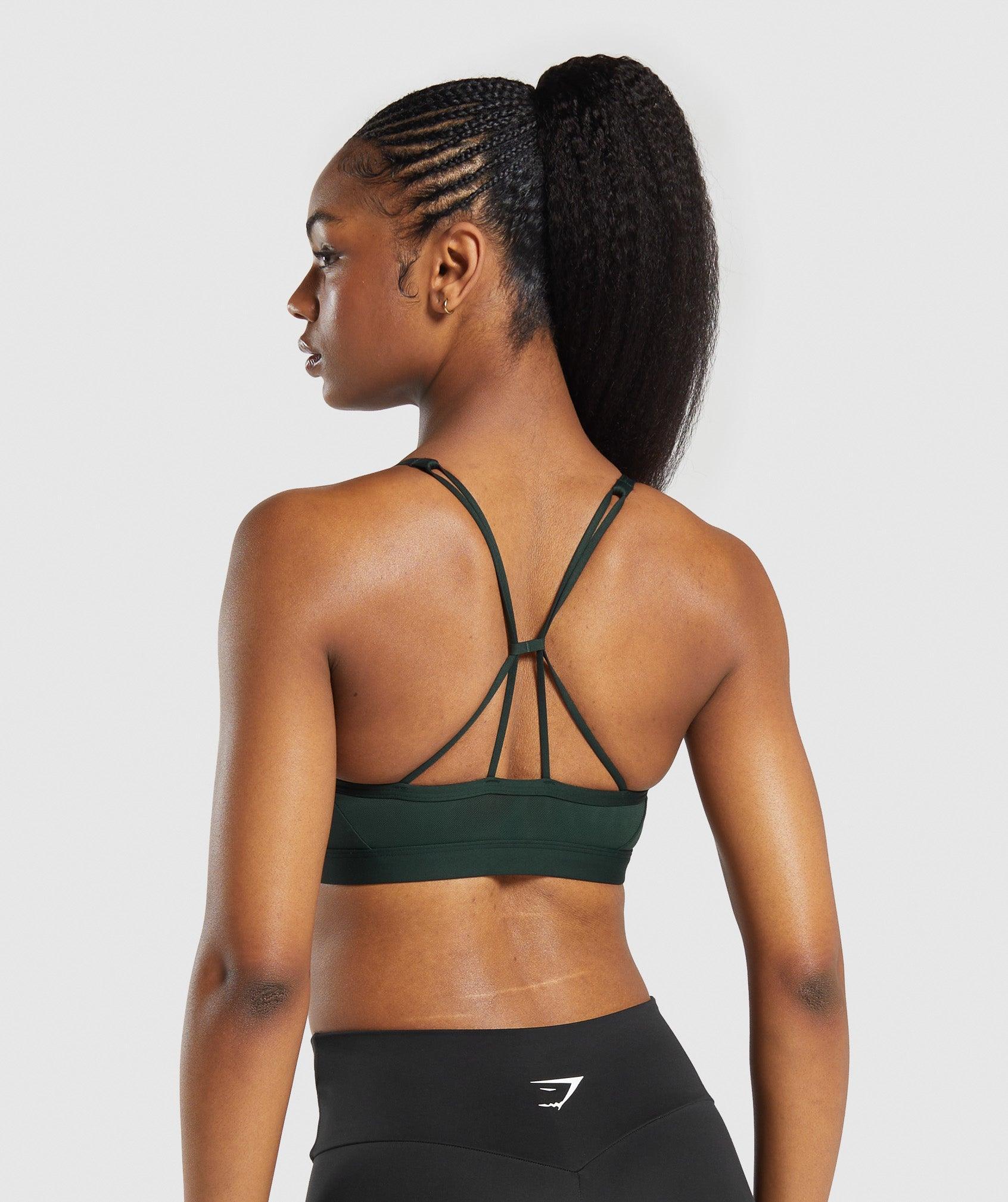 Ruched Strappy Sports Bra Product Image