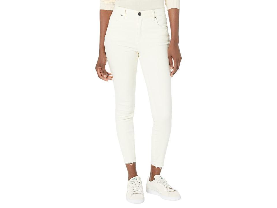 KUT from the Kloth Connie High-Rise Fab AB Ankle Skinny Raw Hem in Ecru (Ecru) Women's Jeans Product Image