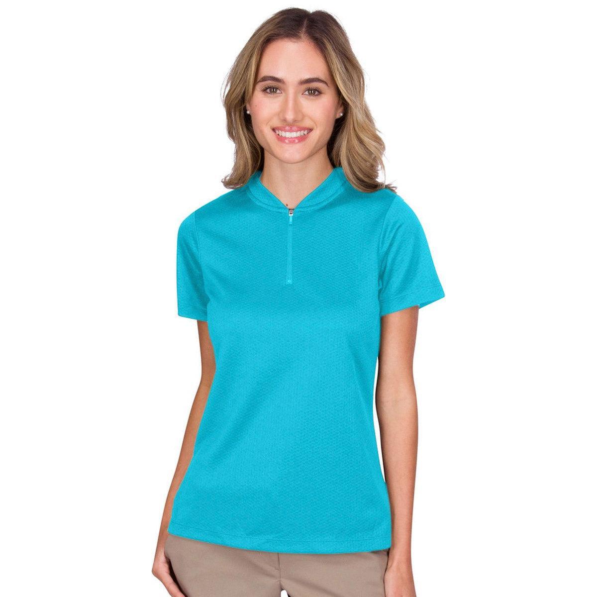 Three Sixty Six Women's 1/2 Zip Short Sleeve Polo Product Image