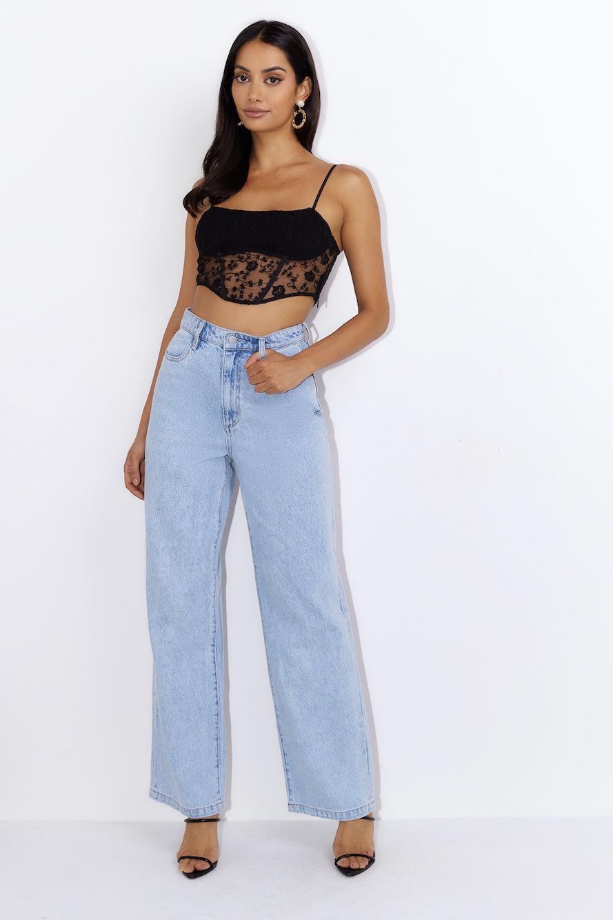 Dreamy Location Crop Top Black Product Image