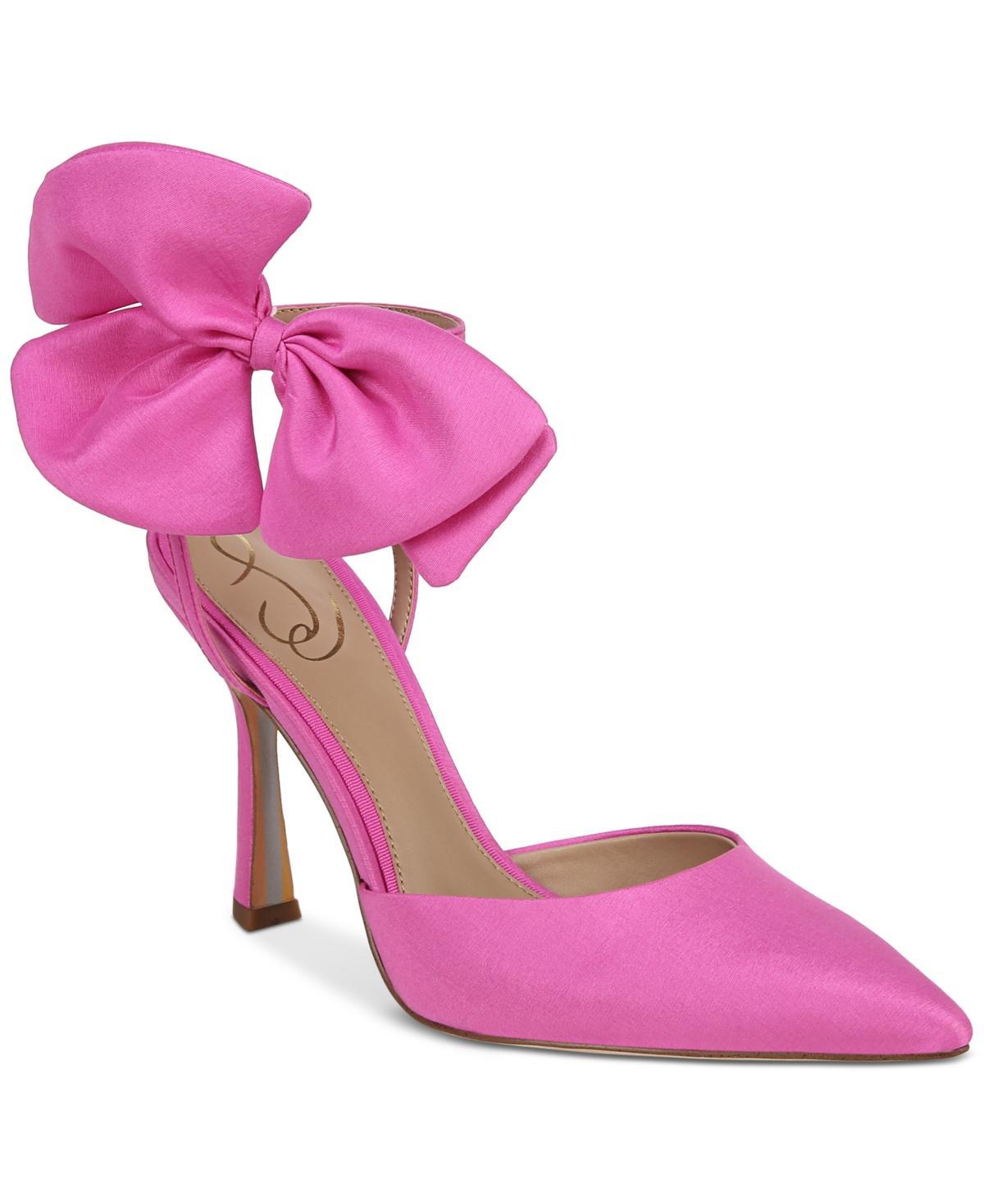 Sam Edelman Womens Halie Pointed-Toe Bow Pumps Product Image