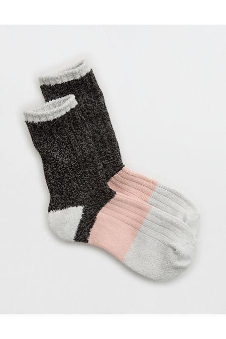 Aerie Colorblock Marled Crew Socks Women's Product Image