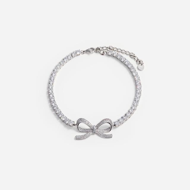 Diamante Bow Tennis Choker Product Image